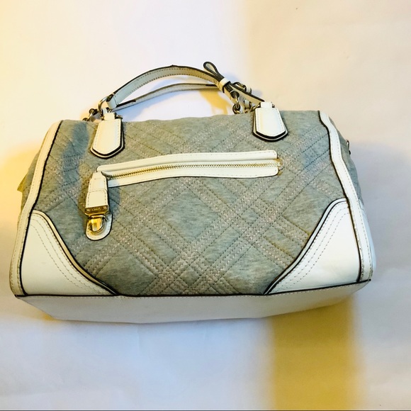 Vintage Coach in gray trimmed with white leather - Picture 2 of 7